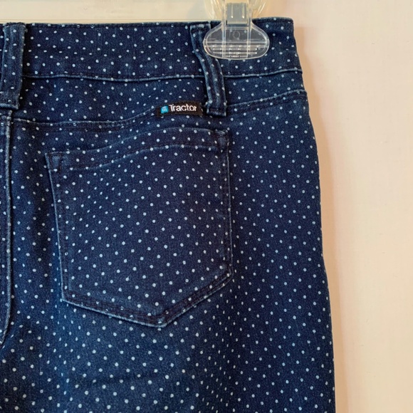 Tractor Girls Blue Polka Dot Stretch Jeggings Size 16 - Picture 6 of 8